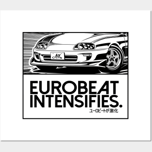 EUROBEAT INTENSIFIES - SUPRA JZA80 Posters and Art